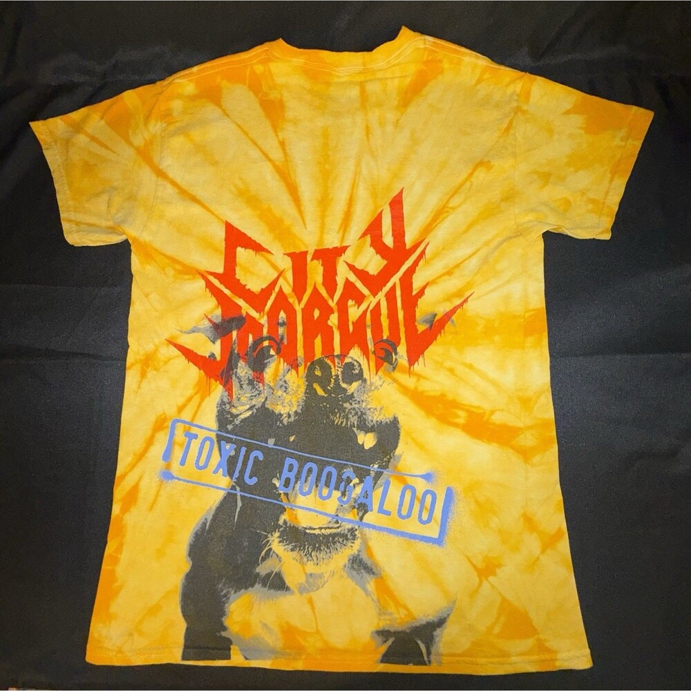 City Morgue Toxic Boogaloo Tie Dye T-Shirt Men’s M Yellow Orange Rap Tee